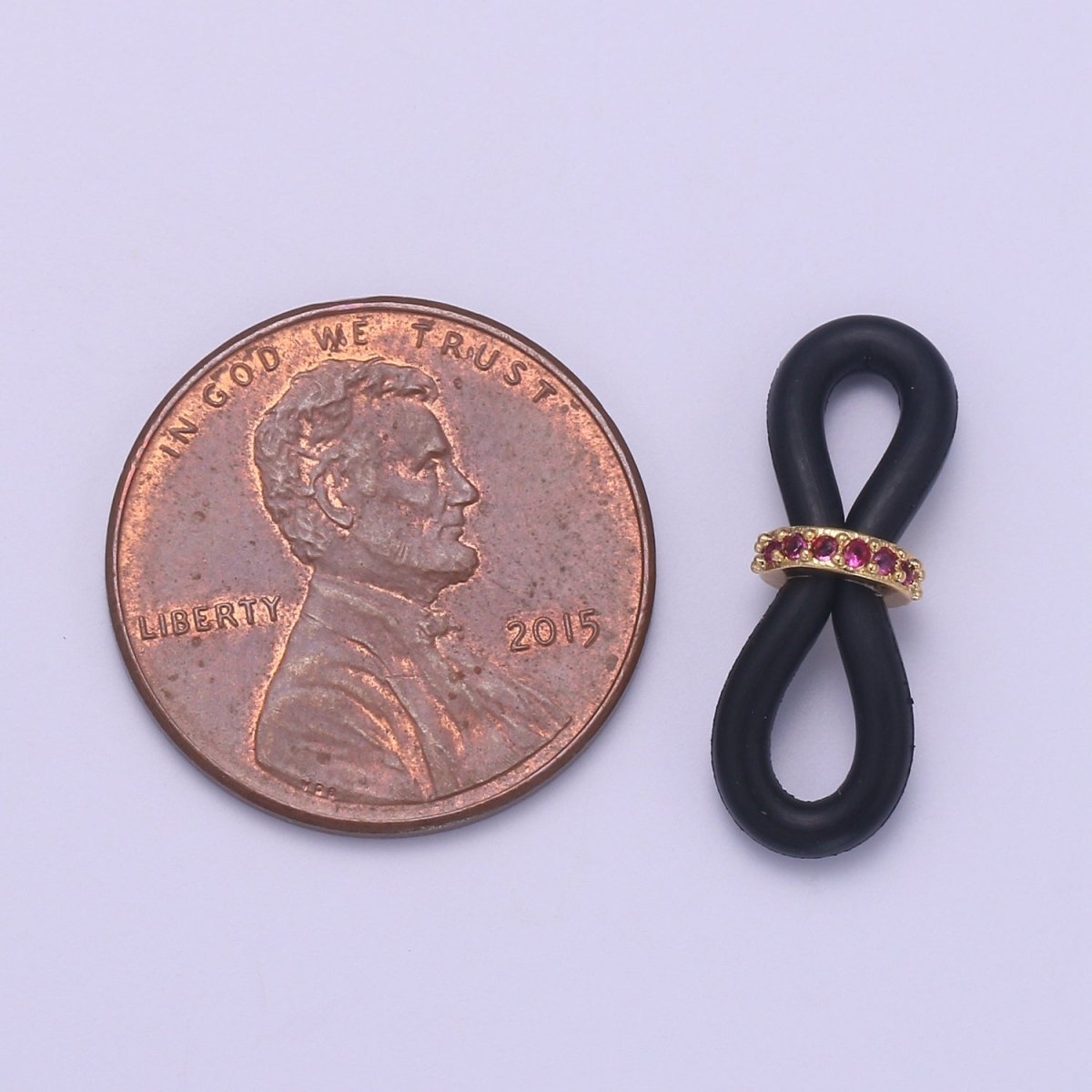 Rubber parts with Adjustable Cz Beads, Rubber Ends for Facemask Eyewear holder, One Pair of Rubber Grips, Replacement parts / One Pair L-238~L-253