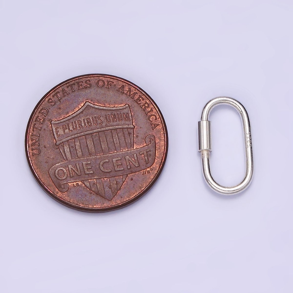 S925 Sterling Silver 10mm Carabiner Clasps Findings | SL-487 - DLUXCA