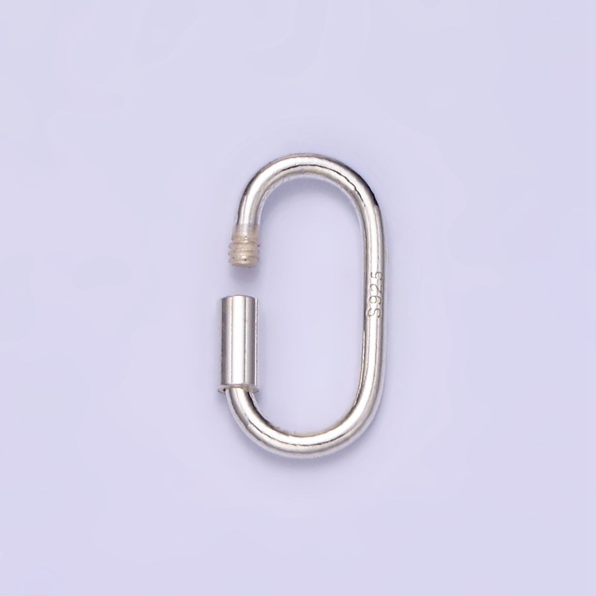 S925 Sterling Silver 10mm Carabiner Clasps Findings | SL-487 - DLUXCA