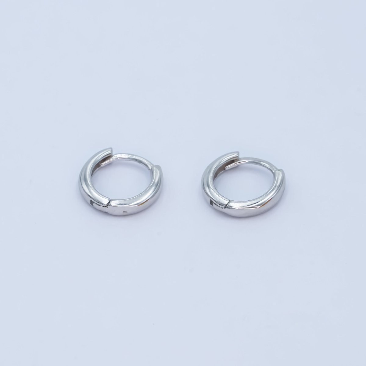 S925 Sterling Silver 10mm Minimalist Huggie Earrings | SL - 642 - DLUXCA