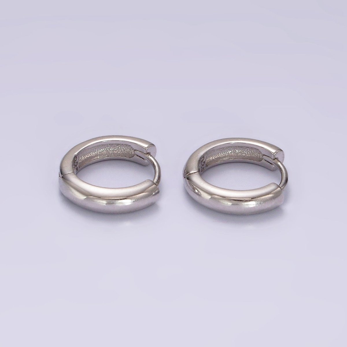 S925 Sterling Silver 12mm Thin Minimalist Cartilage Huggie Earrings in Silver & Gold | SL-409 SL-410