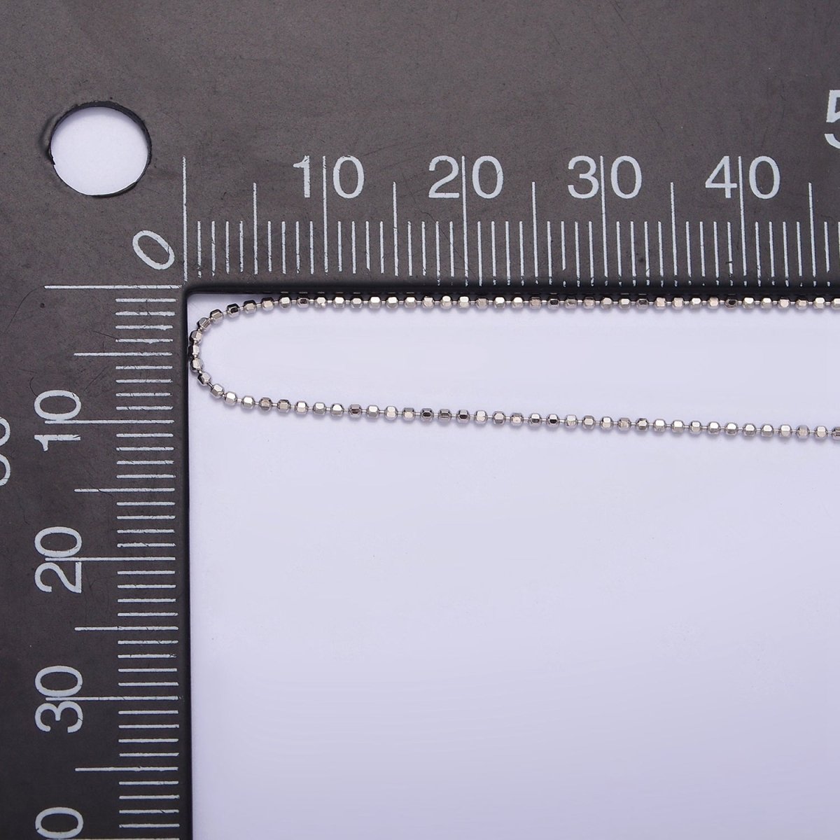 S925 Sterling Silver 1.5mm Dainty Bead 15.35 Inch Chain Choker Necklace | WA-1945 Clearance Pricing