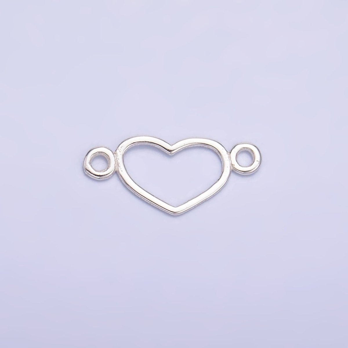 S925 Sterling Silver 5.5mm Open Heart Connector in Gold & Silver | SL-614