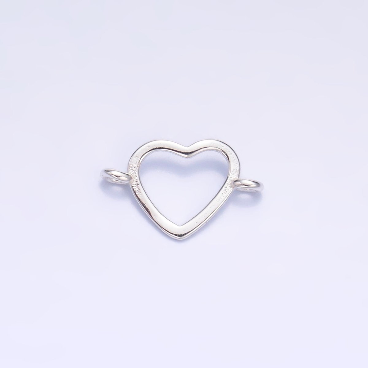 S925 Sterling Silver 7mm Open Heart Connector in Gold & Silver | SL-619