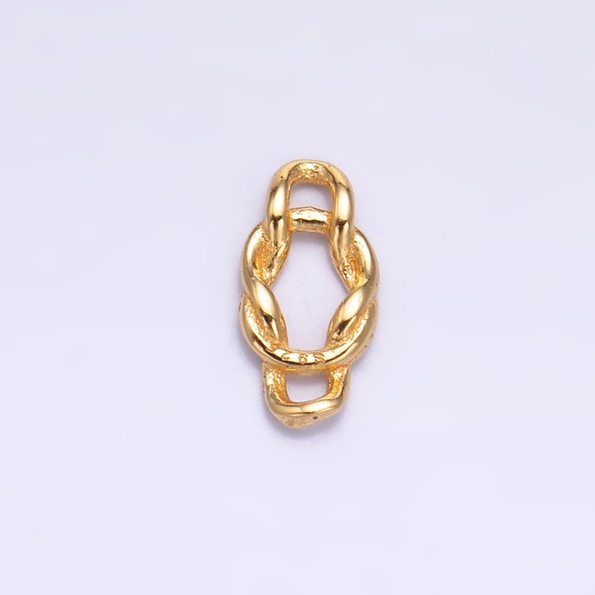 S925 Sterling Silver 8mm Curb Chain Link Connector in Gold & Silver | SL-612