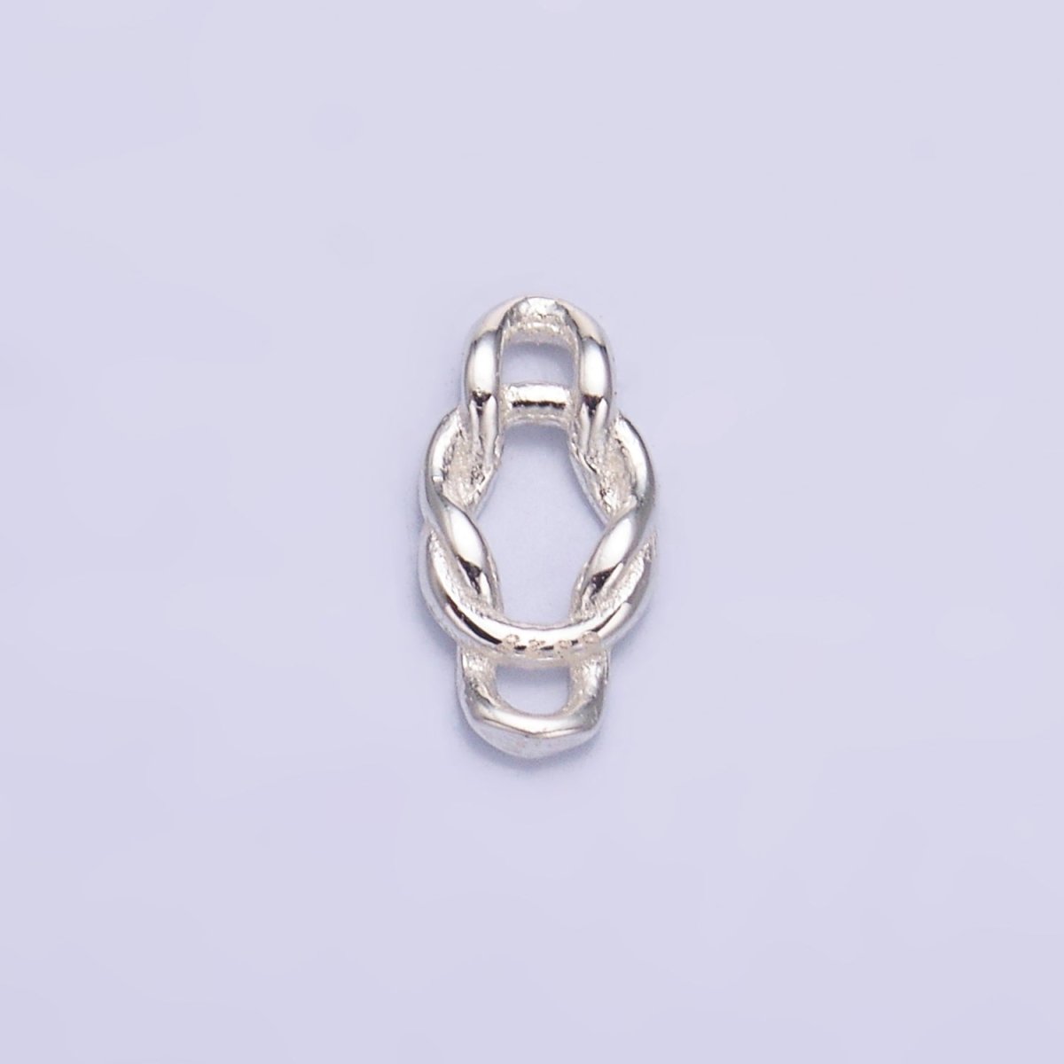 S925 Sterling Silver 8mm Curb Chain Link Connector in Gold & Silver | SL-612