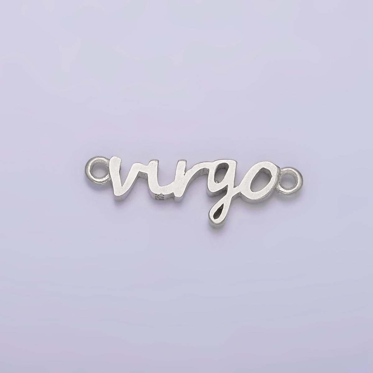 S925 Sterling Silver Birth Zodiac Astrology Cursive Script Link Personalized Charm Connector | A-A1223-A-A1228
