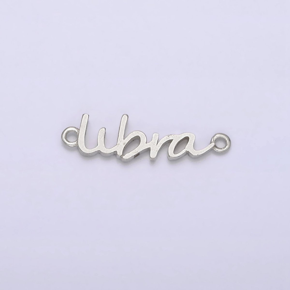 S925 Sterling Silver Birth Zodiac Astrology Cursive Script Link Personalized Charm Connector | A-A1223-A-A1228
