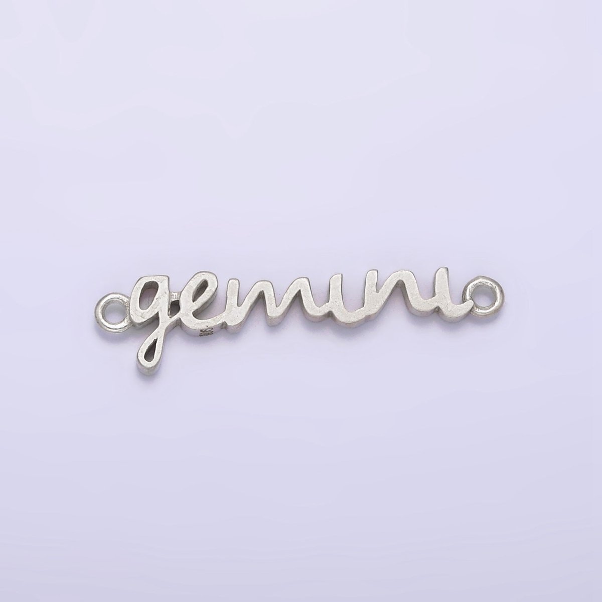 S925 Sterling Silver Birth Zodiac Astrology Cursive Script Link Personalized Charm Connector | A-A1223-A-A1228