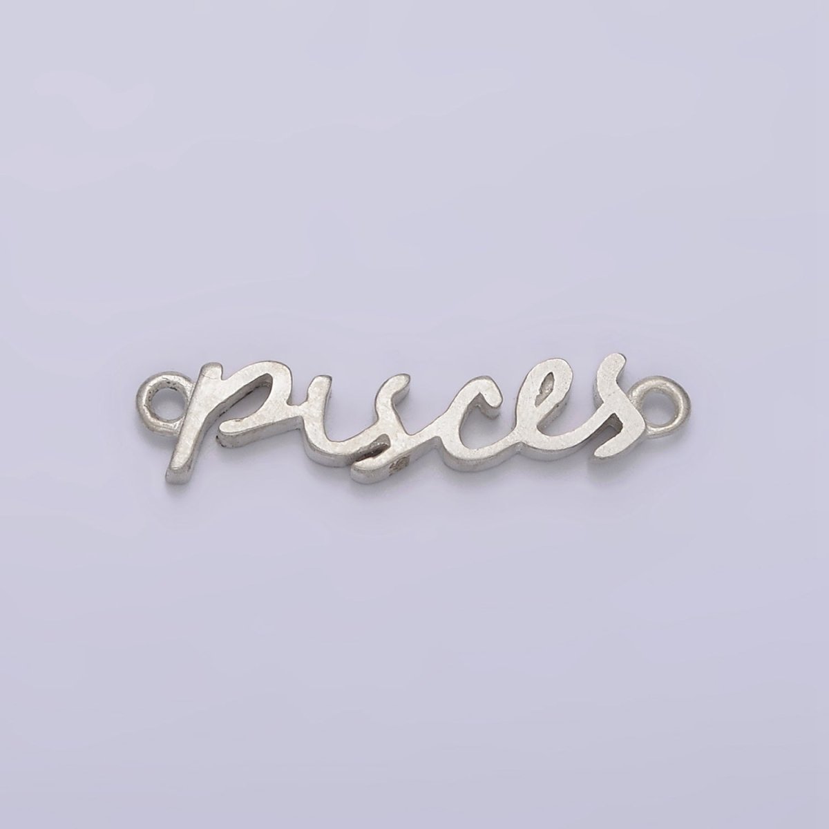 S925 Sterling Silver Birth Zodiac Astrology Cursive Script Link Personalized Charm Connector | A-A1223-A-A1228