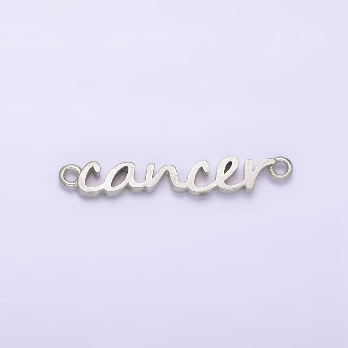 S925 Sterling Silver Birth Zodiac Astrology Cursive Script Link Personalized Charm Connector | A-A1223-A-A1228
