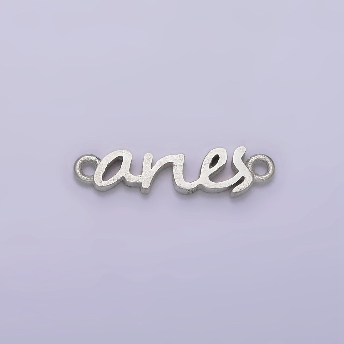 S925 Sterling Silver Birth Zodiac Astrology Cursive Script Link Personalized Charm Connector | A-A1223-A-A1228