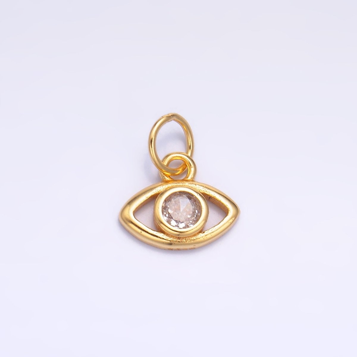 S925 Sterling Silver CZ Evil Eye Mini Charm in Gold & Silver | SL-622