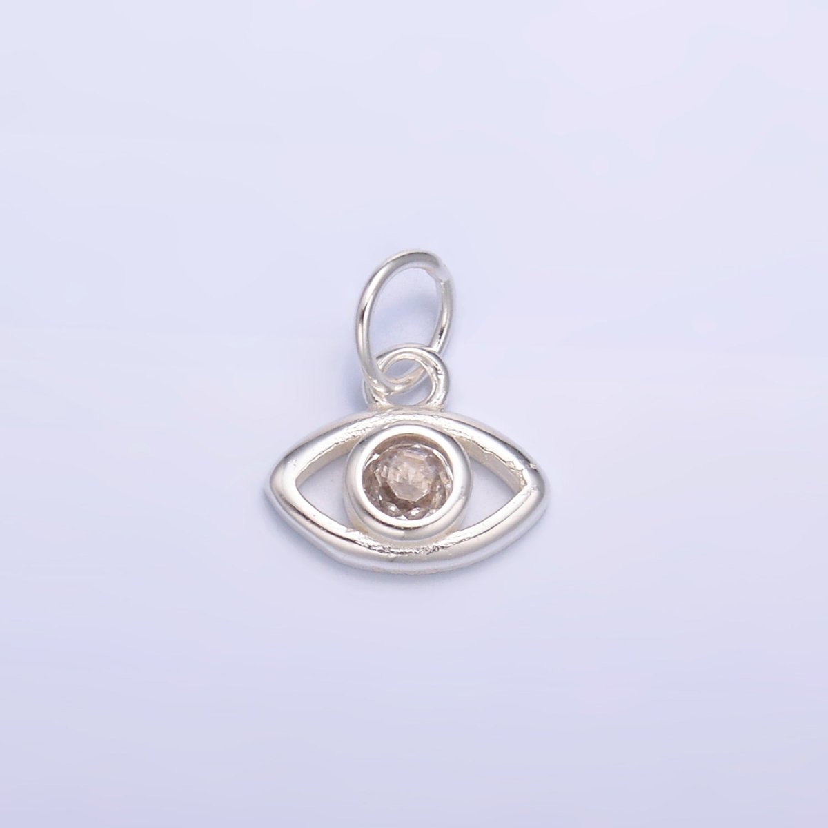 S925 Sterling Silver CZ Evil Eye Mini Charm in Gold & Silver | SL-622
