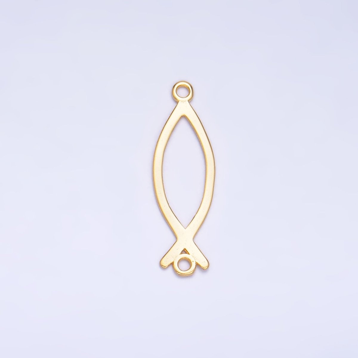 S925 Sterling Silver Fish Minimalist Connector in Gold & Silver | SL-587