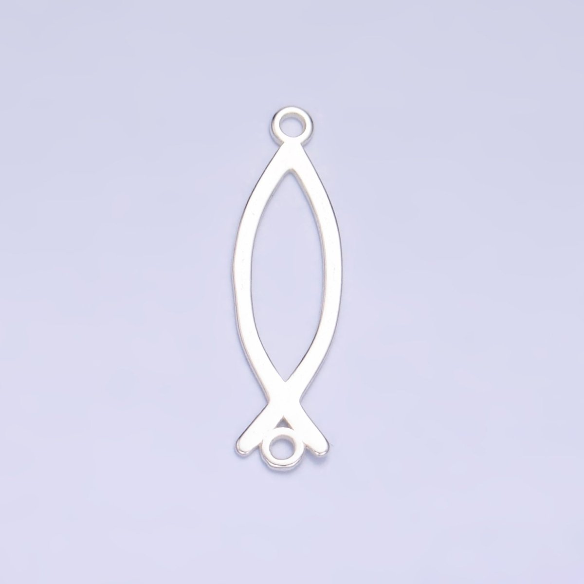 S925 Sterling Silver Fish Minimalist Connector in Gold & Silver | SL-587