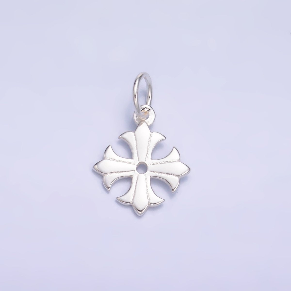 S925 Sterling Silver Fleur Religious Cross in Gold & Silver | SL-623