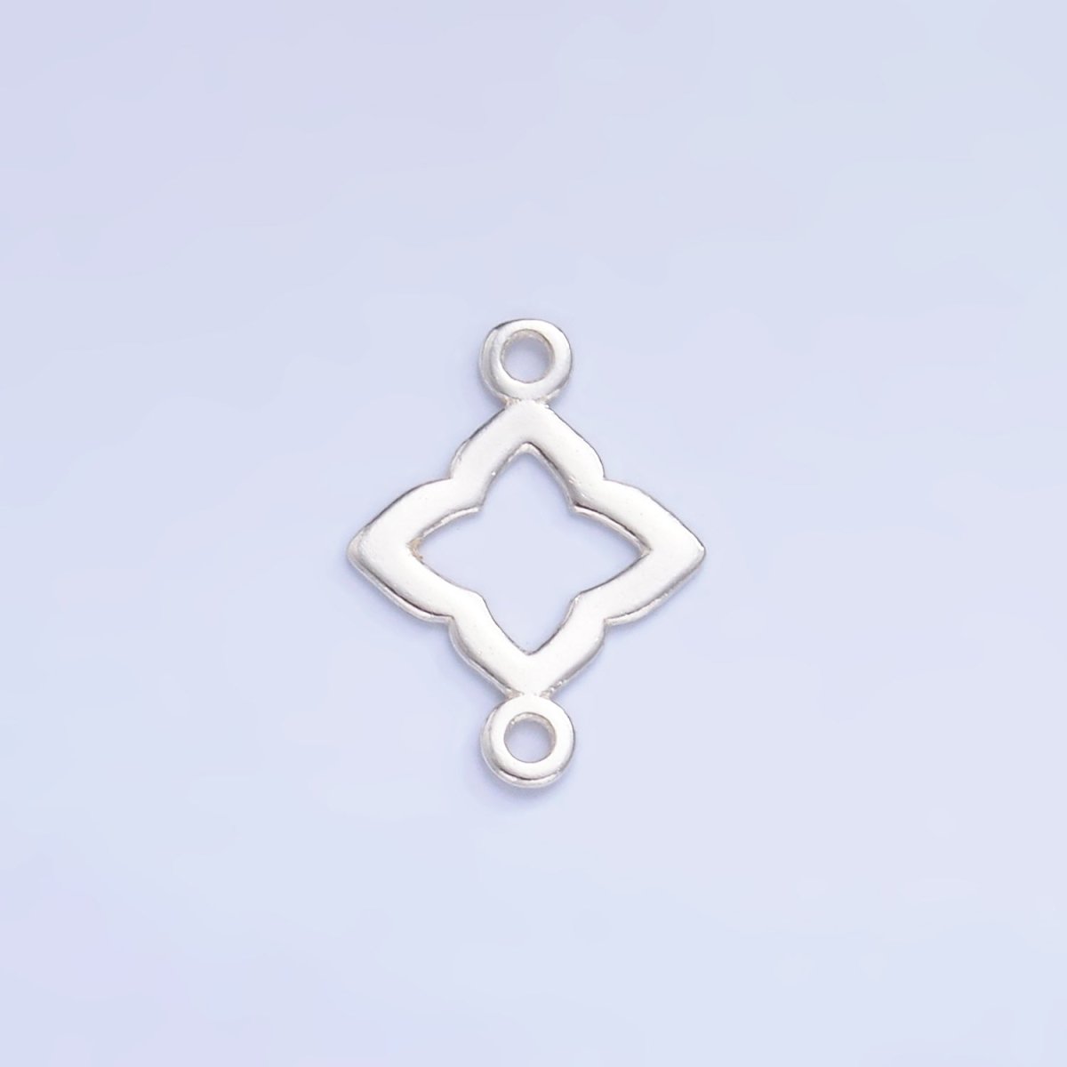 S925 Sterling Silver Floral Clover Flower Charm Connector in Gold & Silver | SL-592