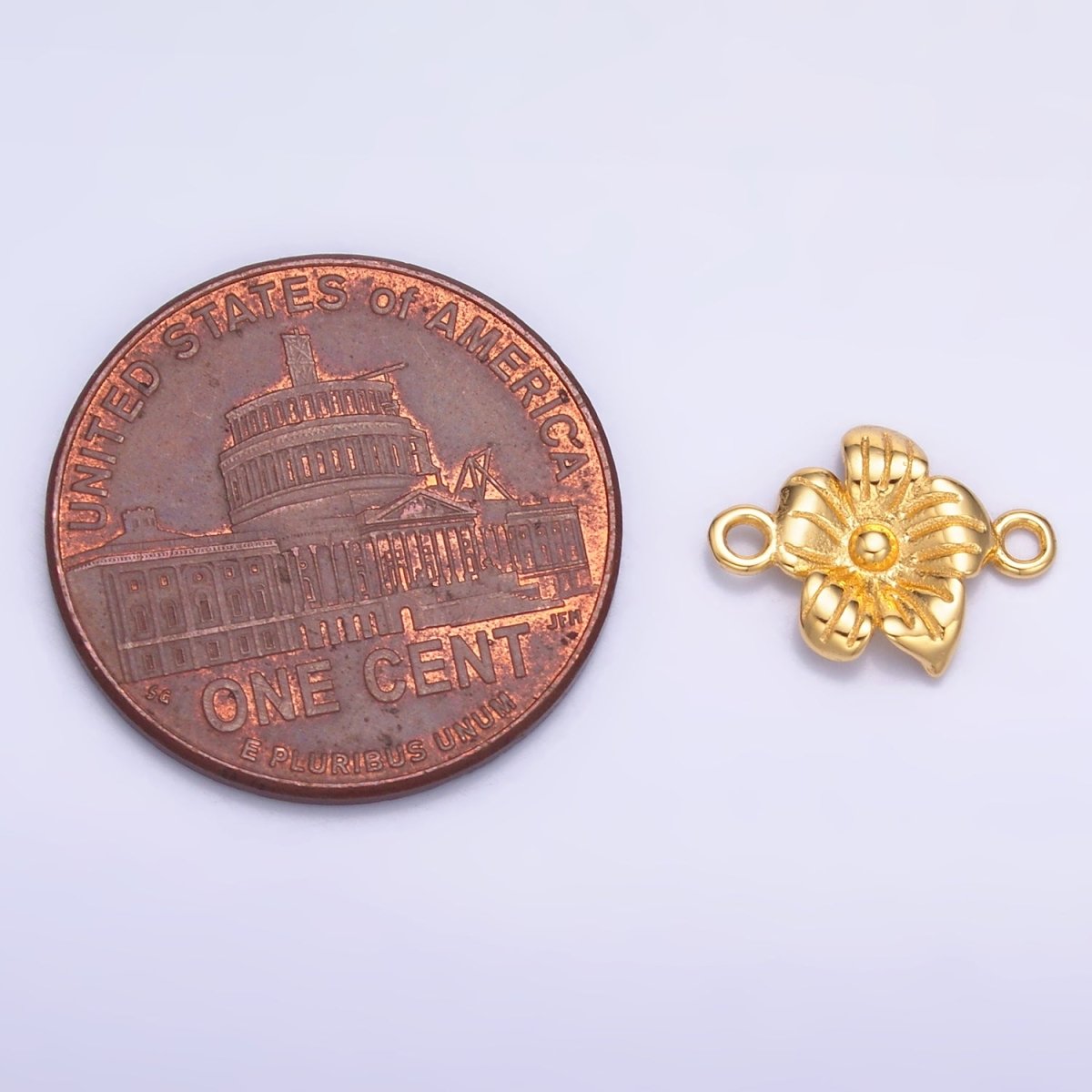 S925 Sterling Silver Flower Nature Connector in Gold & Silver | SL-611