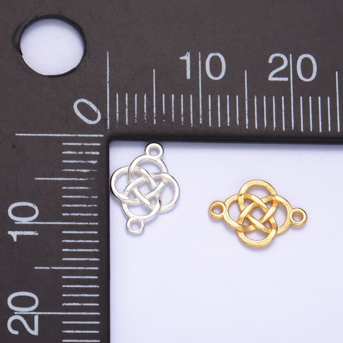 S925 Sterling Silver Geometric Filigree Flower Connector in Gold & Silver | SL-569