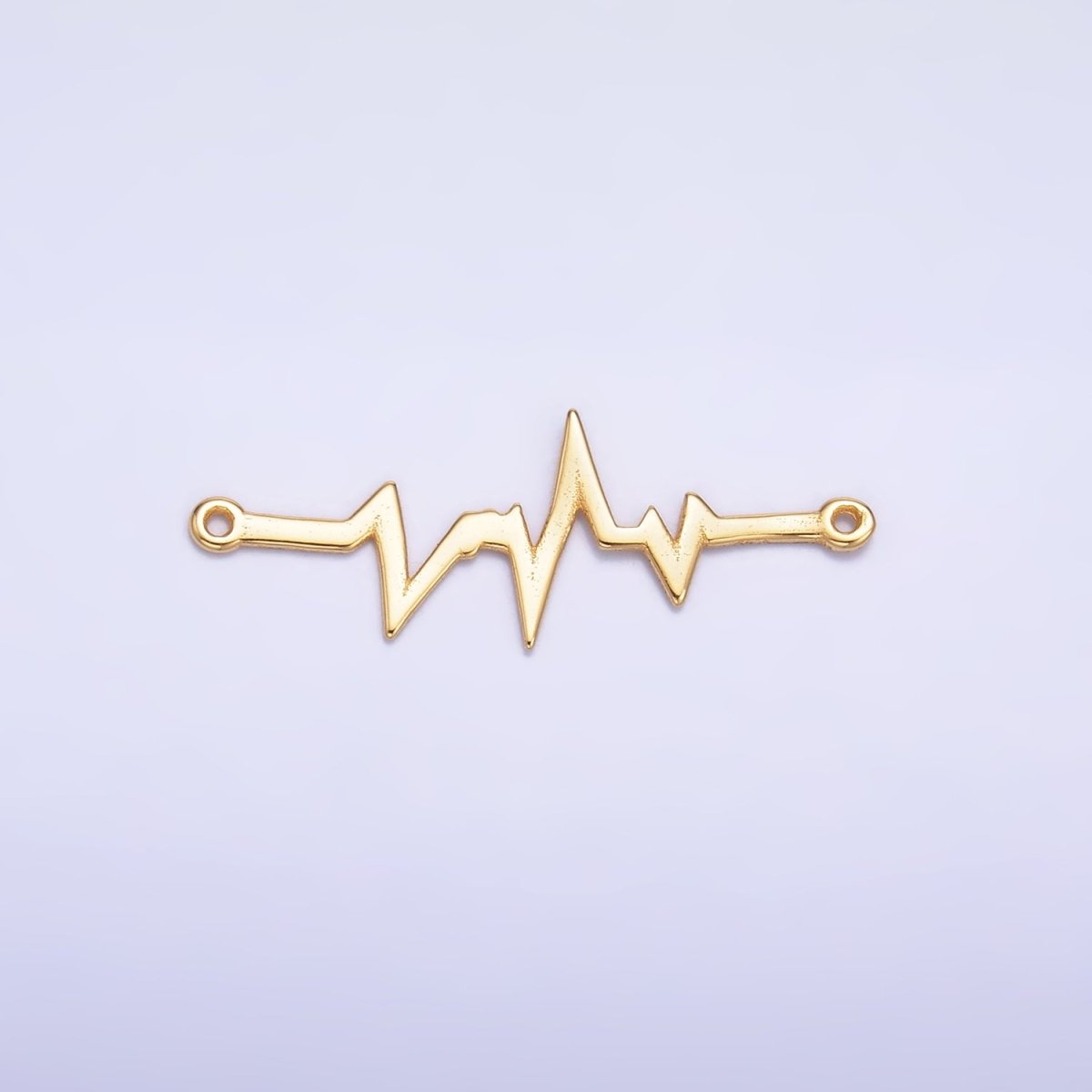 S925 Sterling Silver Heart Beat Minimalist Connector in Gold & Silver | SL-615