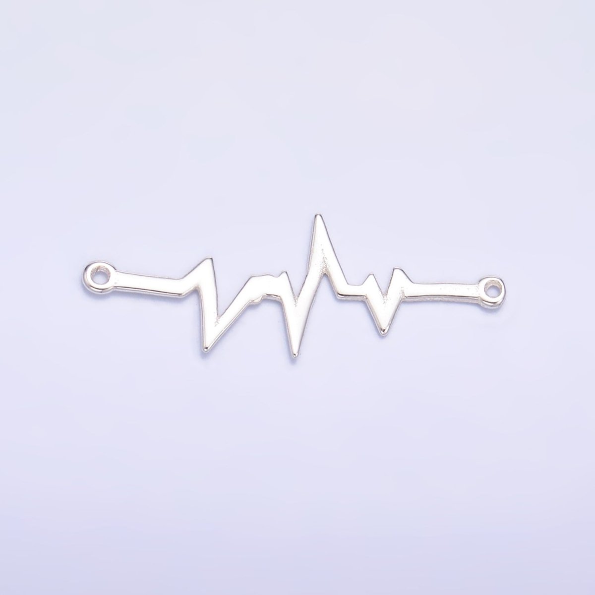 S925 Sterling Silver Heart Beat Minimalist Connector in Gold & Silver | SL-615