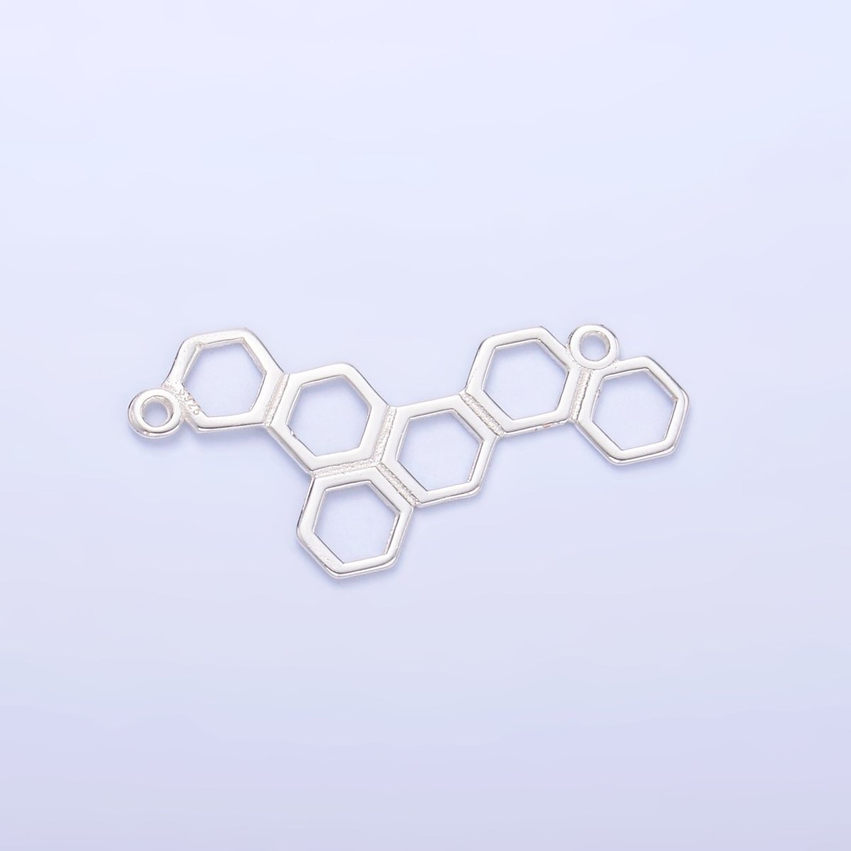 S925 Sterling Silver Honey Comb Charm Connector in Gold & Silver | SL-634