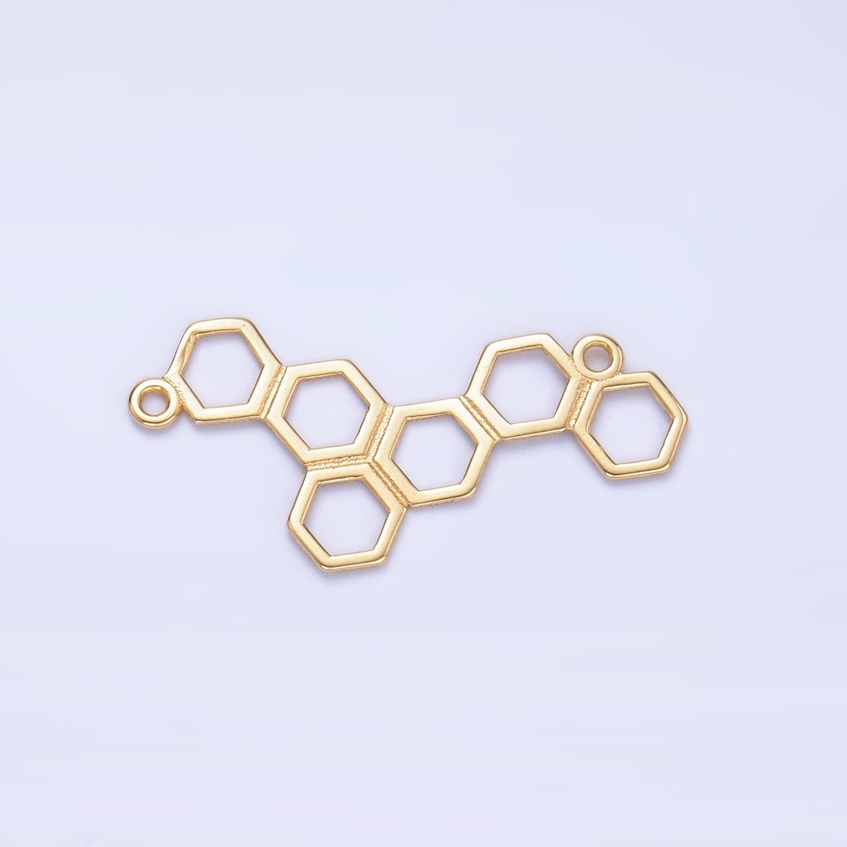 S925 Sterling Silver Honey Comb Charm Connector in Gold & Silver | SL-634
