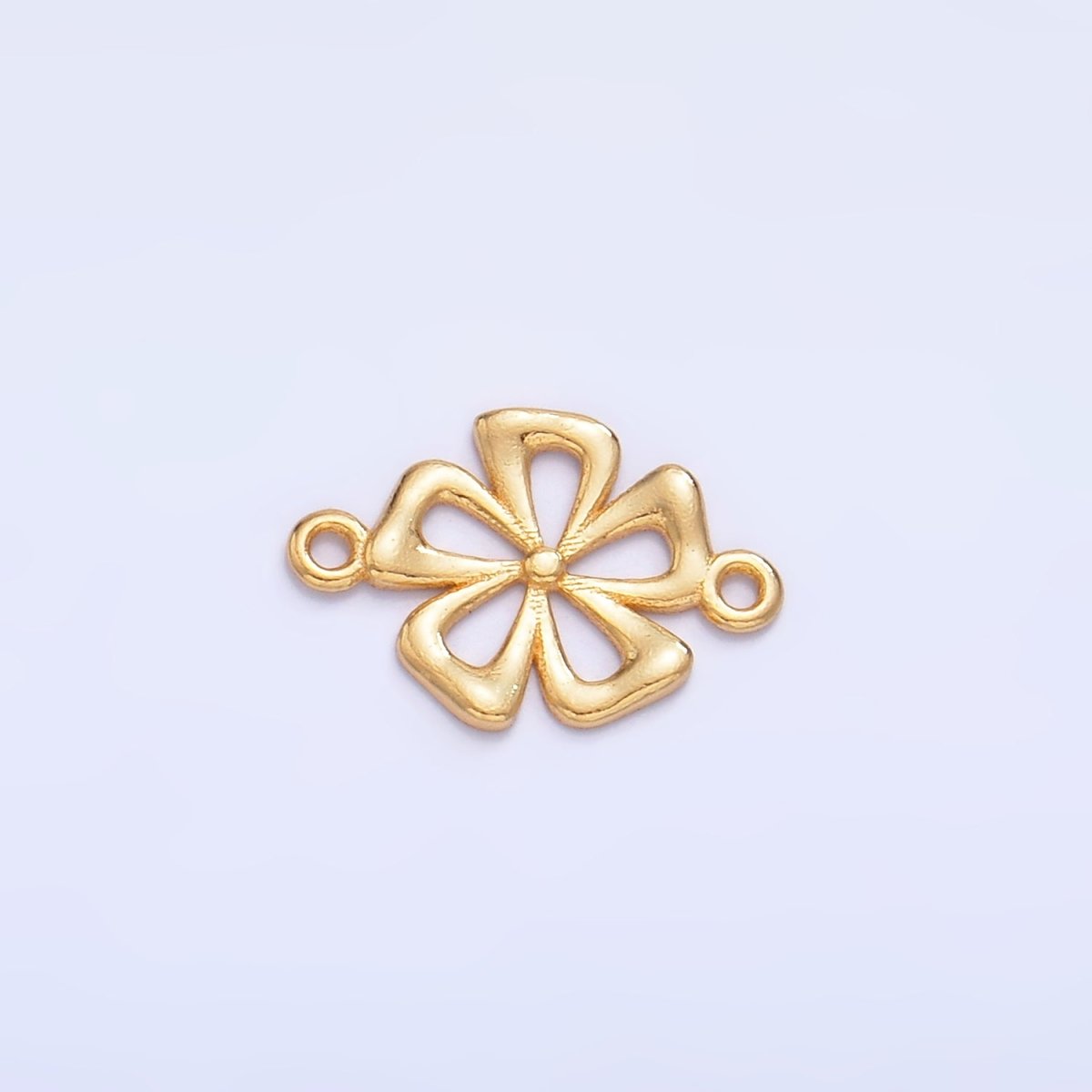 S925 Sterling Silver Minimalist Flower Connector in Gold & Silver | SL-520