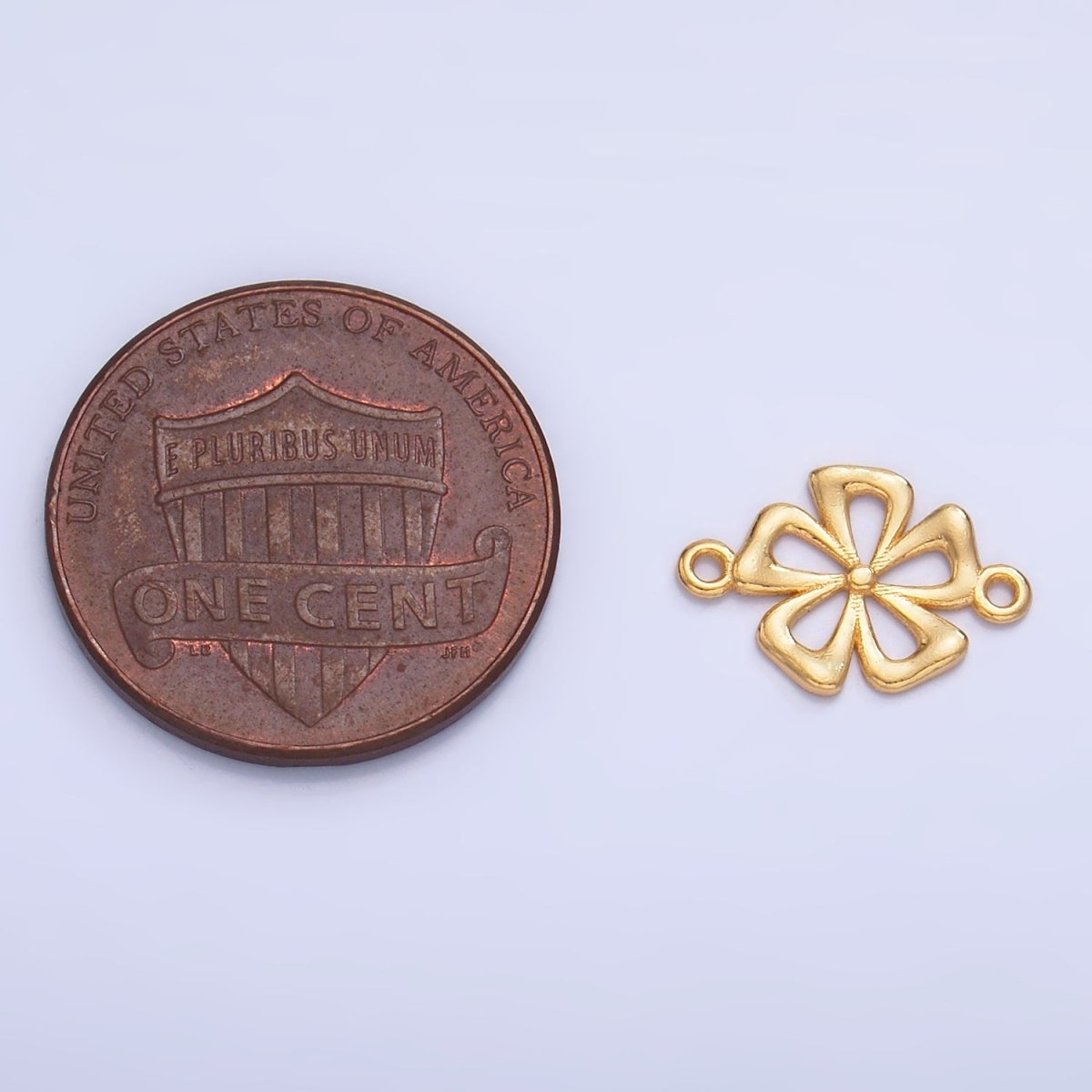 S925 Sterling Silver Minimalist Flower Connector in Gold & Silver | SL-520