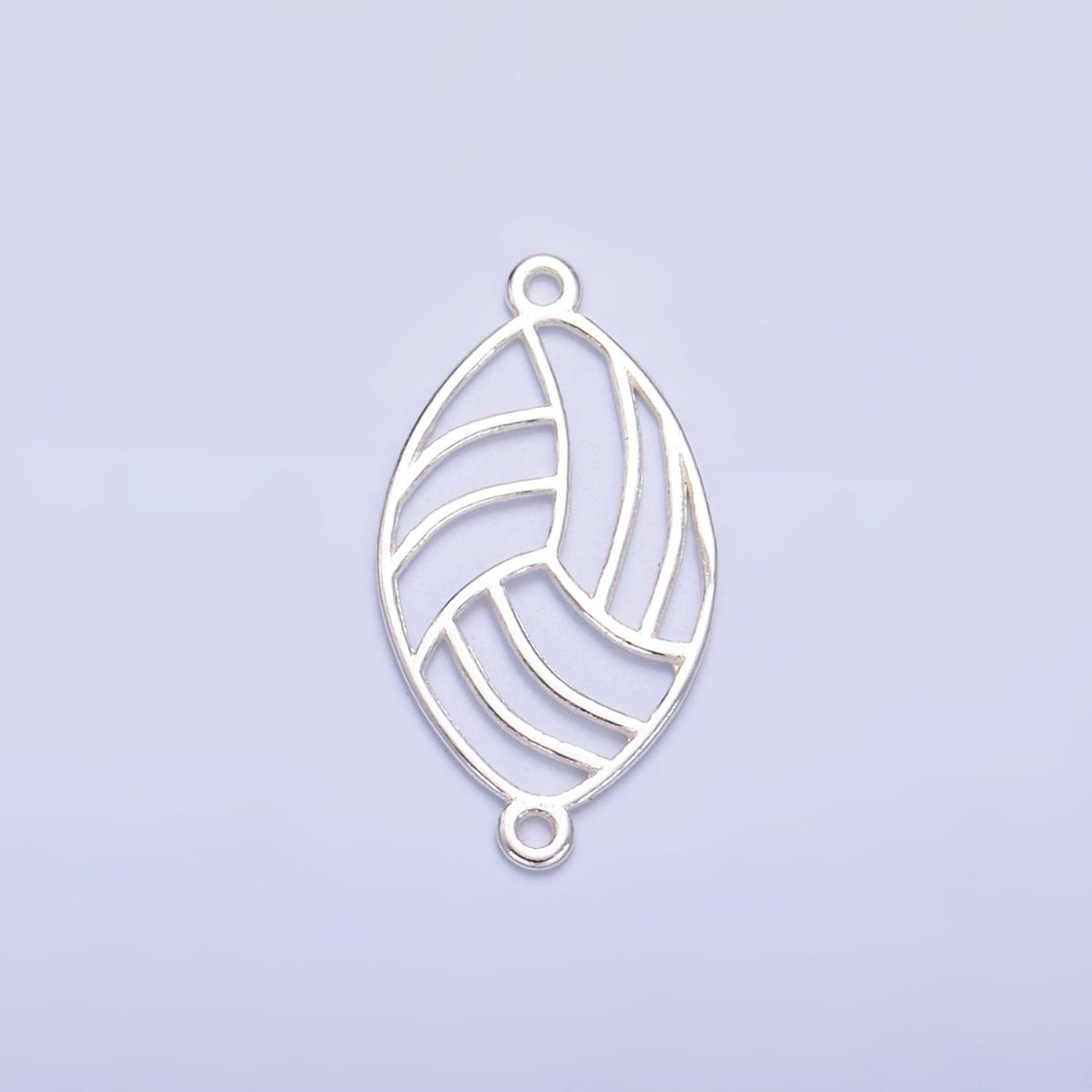 S925 Sterling Silver Minimalist Football Sports Connector in Gold & Silver | SL-584