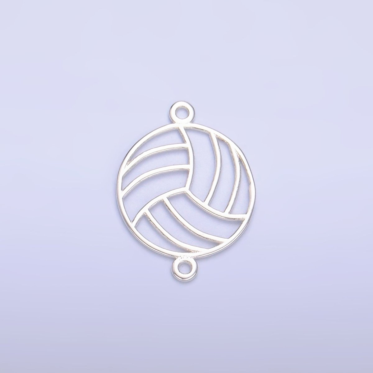 S925 Sterling Silver Minimalist Soccer Ball Sports Connector in Gold & Silver | SL-585