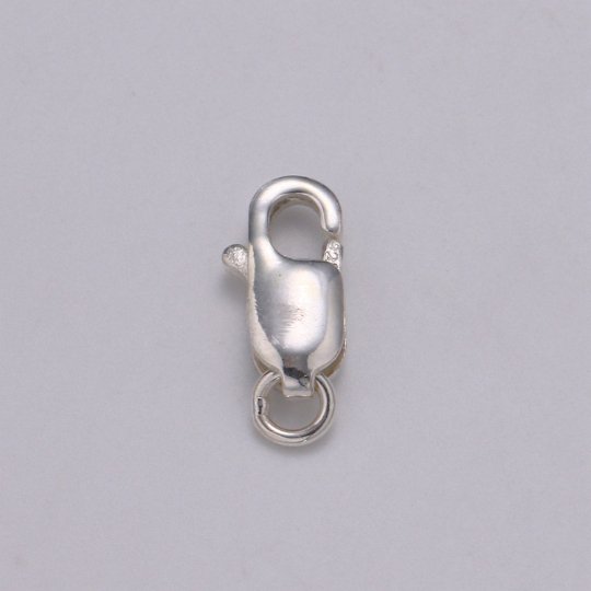 S925 Sterling Silver Oval Straight Lobster Claw Clasp Silver findings Clasp for Bracelet Necklaces Anklet Jewelry Supply Component SL-239~SL-243