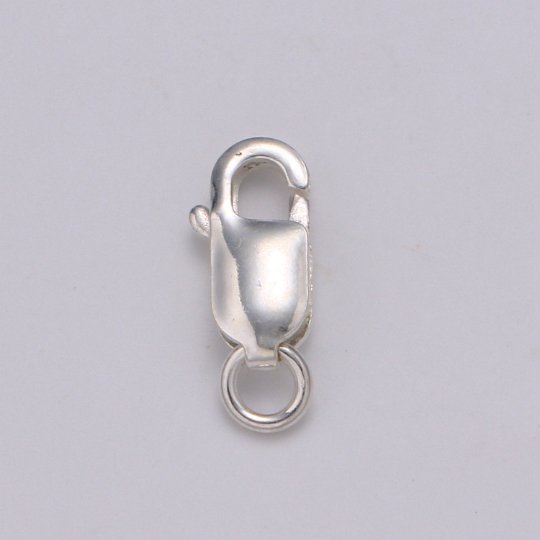 S925 Sterling Silver Oval Straight Lobster Claw Clasp Silver findings Clasp for Bracelet Necklaces Anklet Jewelry Supply Component SL-239~SL-243