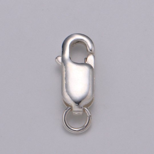 S925 Sterling Silver Oval Straight Lobster Claw Clasp Silver findings Clasp for Bracelet Necklaces Anklet Jewelry Supply Component SL-239~SL-243