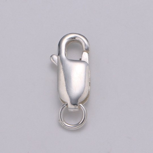S925 Sterling Silver Oval Straight Lobster Claw Clasp Silver findings Clasp for Bracelet Necklaces Anklet Jewelry Supply Component SL-239~SL-243