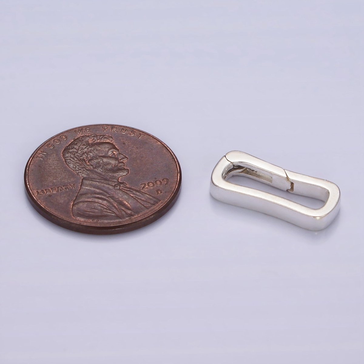 S925 Sterling Silver Rectangle Push Spring Gate Jewelry Findings | SL-473 - DLUXCA