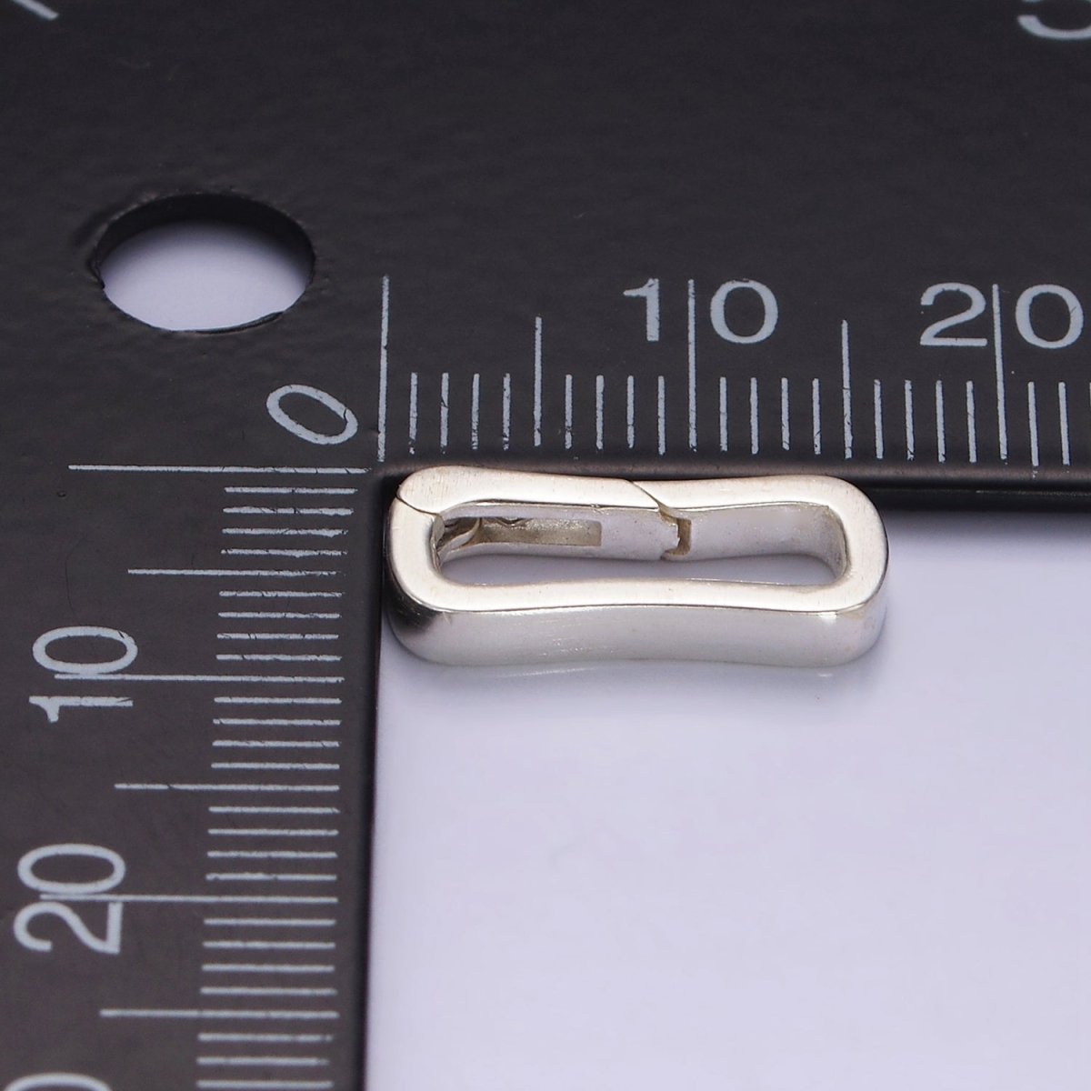 S925 Sterling Silver Rectangle Push Spring Gate Jewelry Findings | SL-473 - DLUXCA