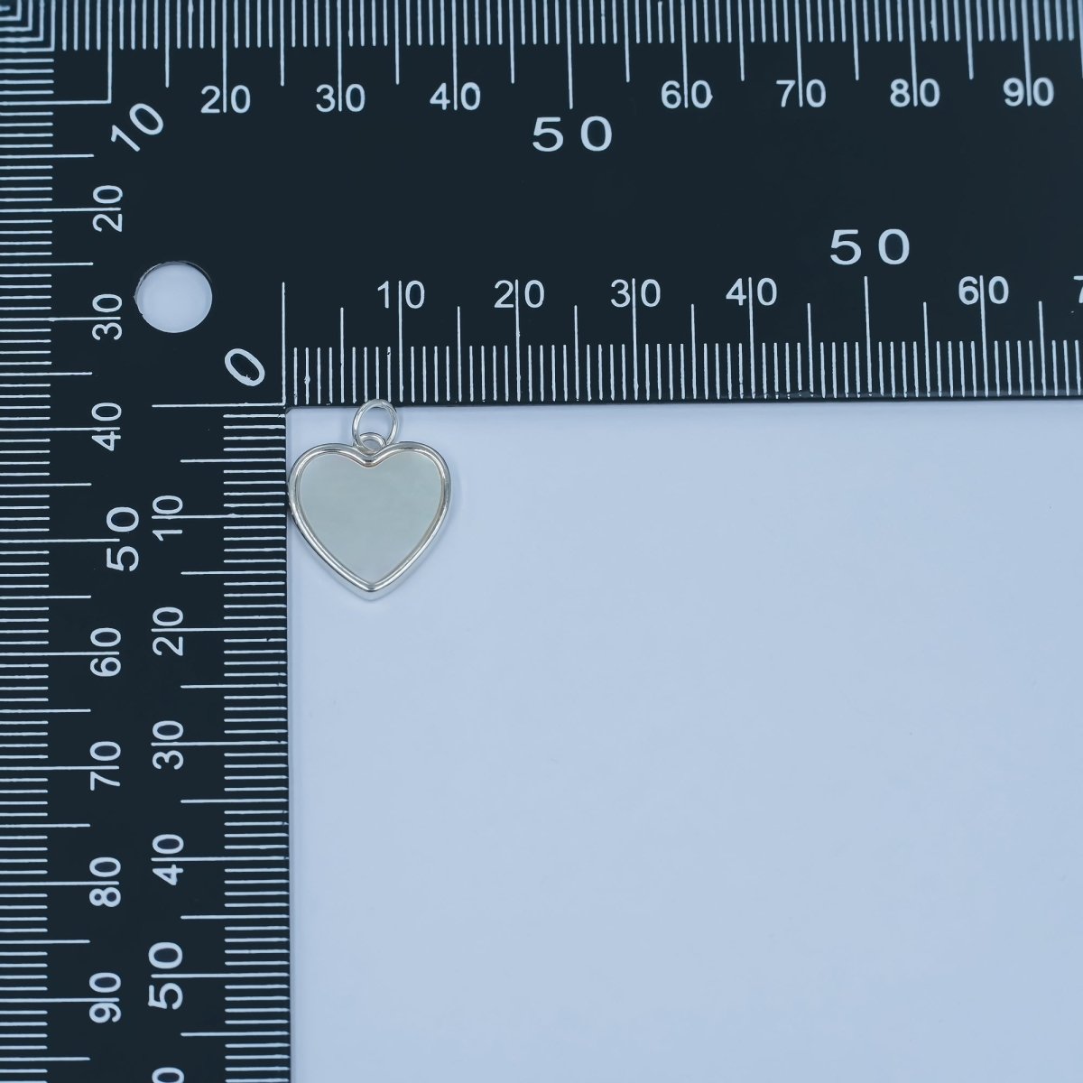 S925 Sterling Silver Shell Pearl Heart Mini Charm | SL - 641 - DLUXCA