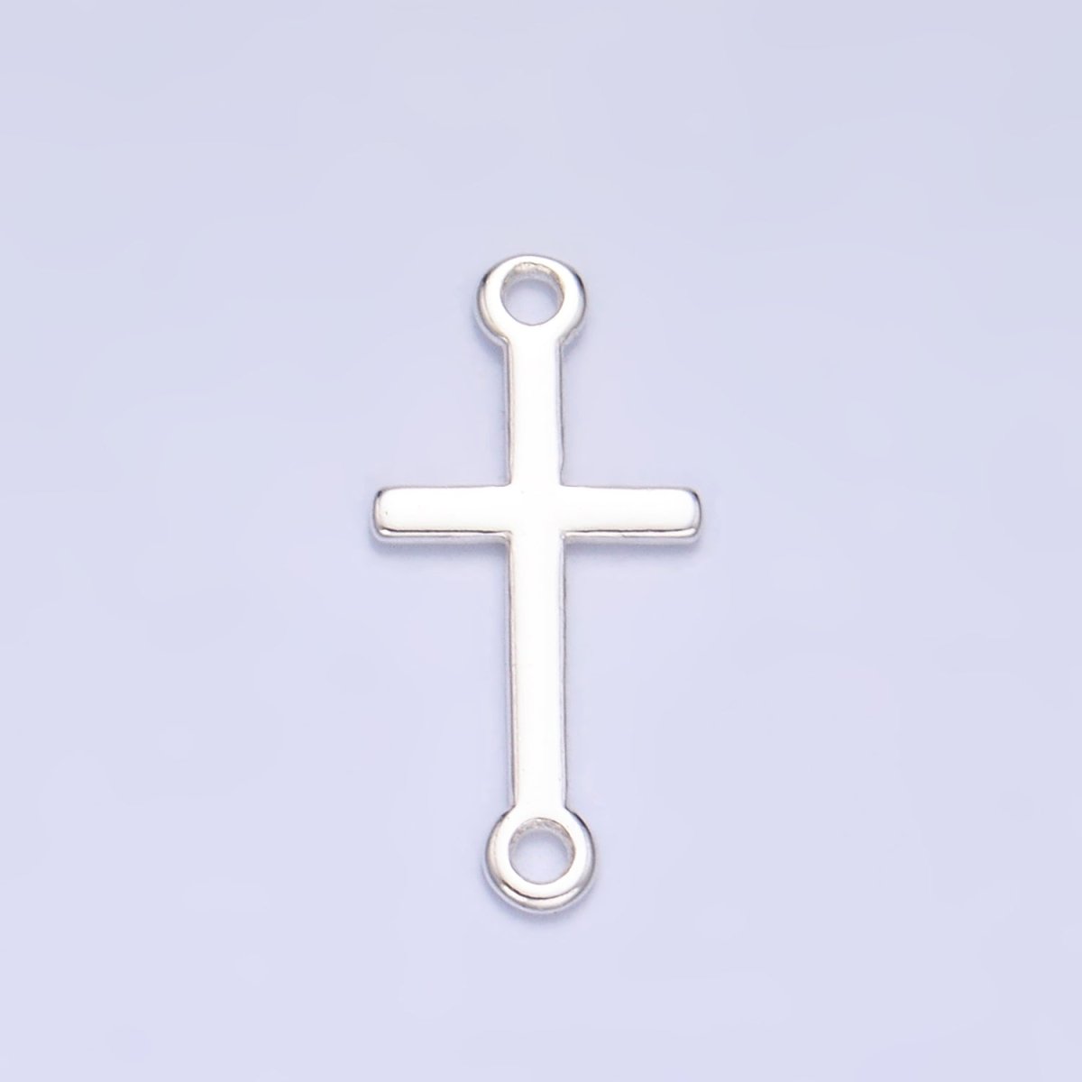 S925 Sterling Silver Sideway Cross Minimalist Connector in Gold & Silver | SL-589
