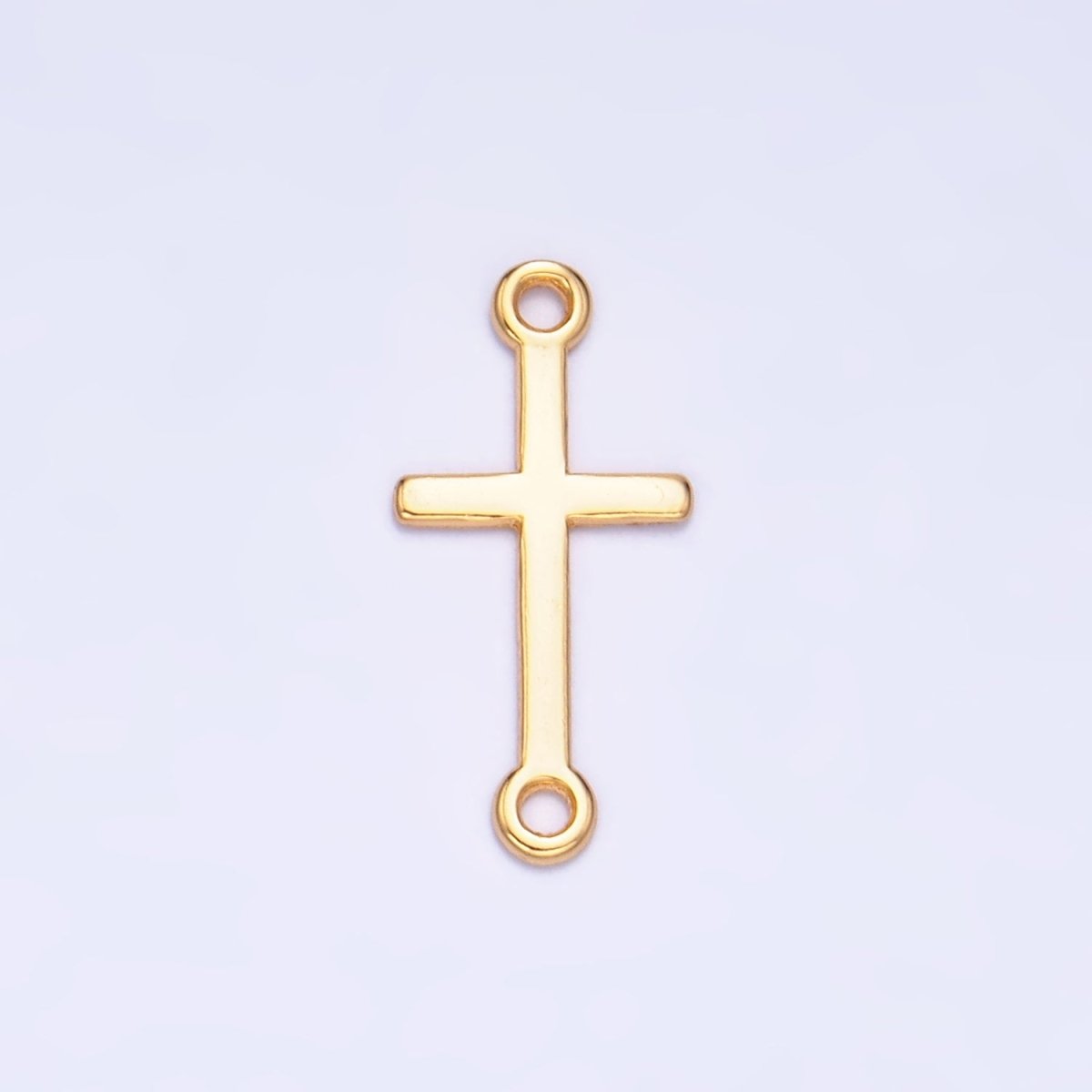 S925 Sterling Silver Sideway Cross Minimalist Connector in Gold & Silver | SL-589