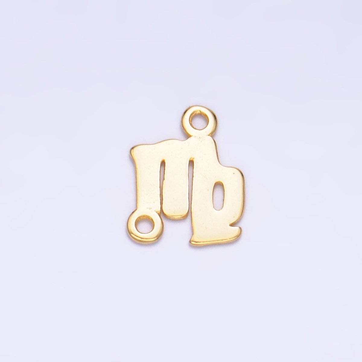 S925 Sterling Silver Virgo Zodiac Symbol Minimalist Connector in Gold & Silver | SL-590