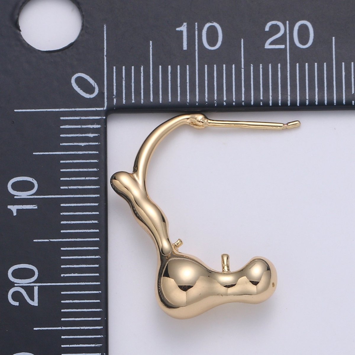 Scorpion Tail Plain Gold Earring Supplies, Golden Earring Jewelry Supply Component GP-896