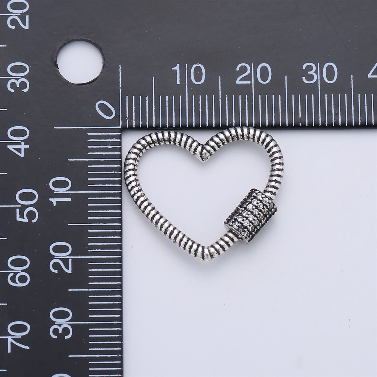 Screw Lock Heart #8 Silver K-171