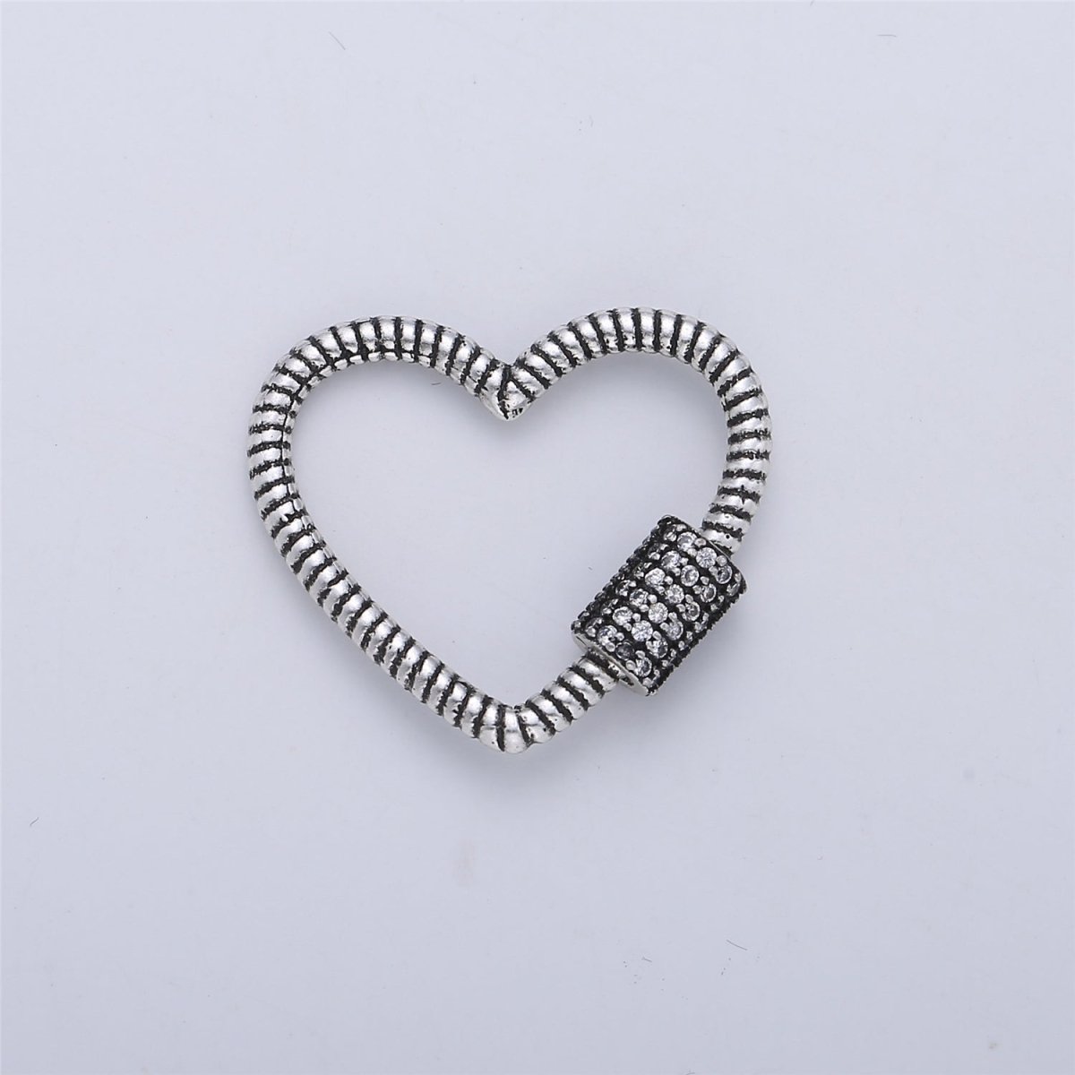 Screw Lock Heart #8 Silver K-171