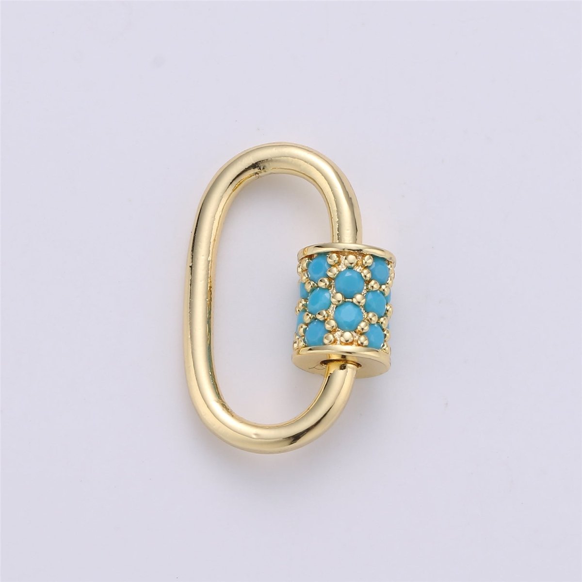 Screw Lock Oval #9 Black / Blue / Teal, K-151
