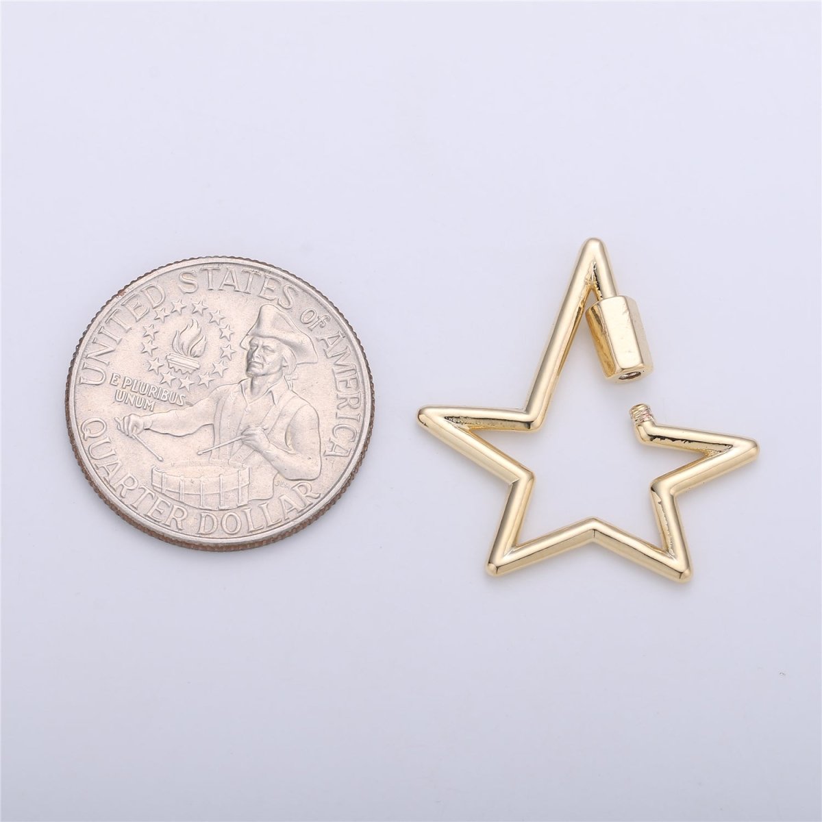 Screw Lock Star #3 White Gold K-160