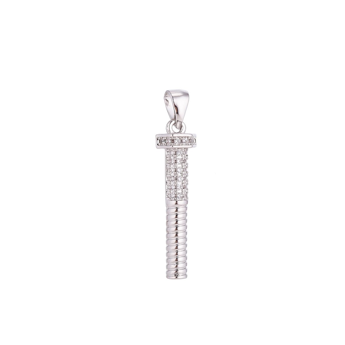 Screw Tools Gold Filled / Silver Pendant Charm with Cubic Zircon (CZ) Rhinestone for DIY Bails Findings for Jewelry Making Supplies H-257