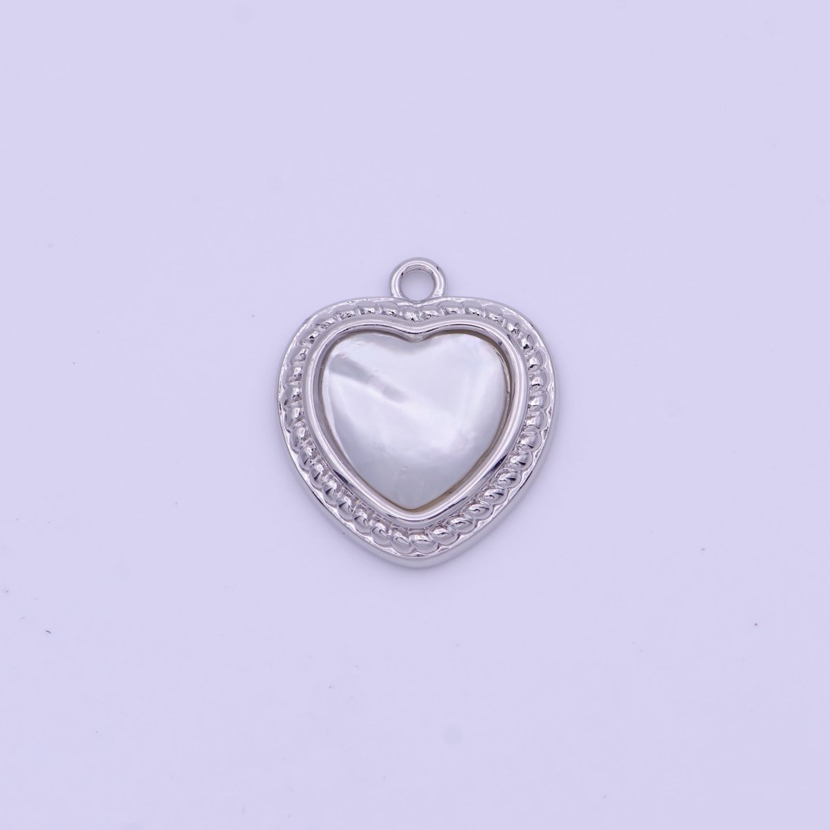 Shell Pearl Heart Love Braided Charm in Gold & Silver | D-290 D-333