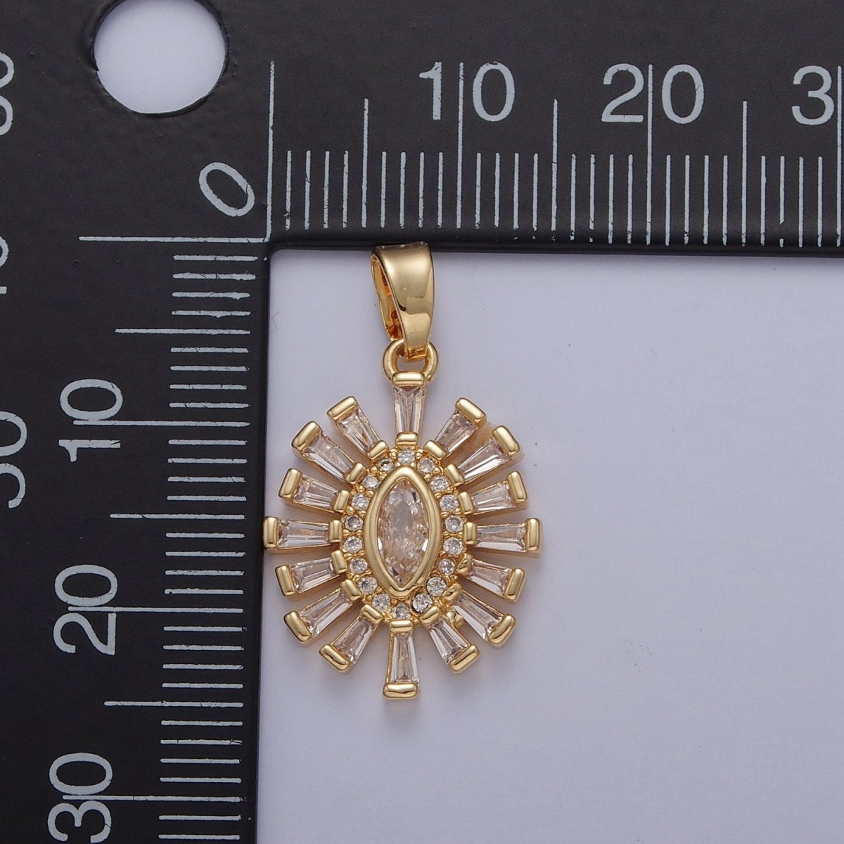 Shimmering Pave Eye Necklace Pendant Evil Eye Necklace Charm Gold Medallion Necklace | X-338 - X-341